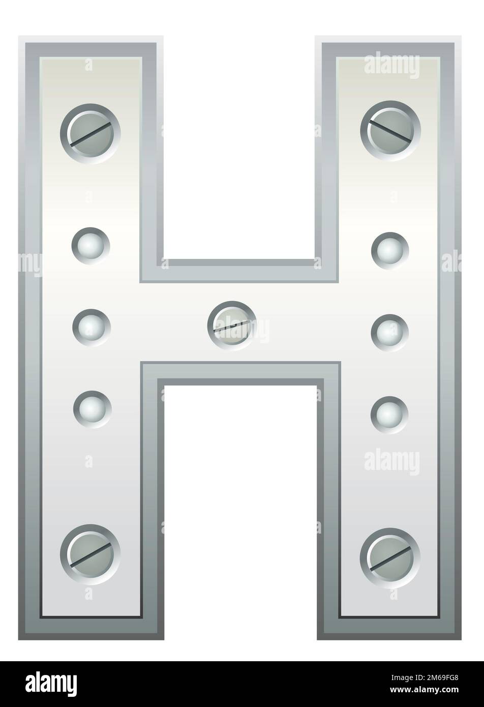 Lettera H Foto Stock