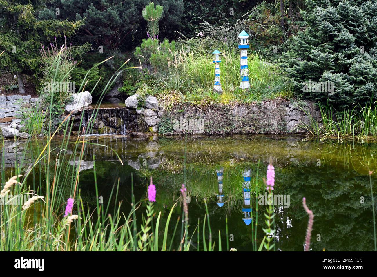 Schiltern, Austria - 08 agosto 2022: Kittenberger Adventure Garden un'oasi con innumerevoli piante, scene e luoghi d'avventura in bassa Austria Foto Stock
