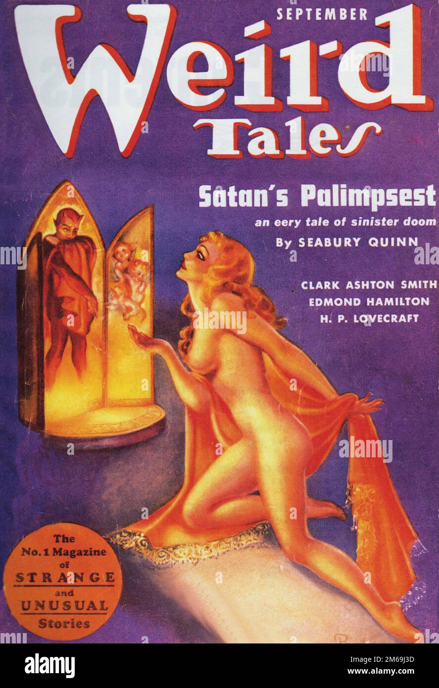 Copertina di Vintage Magazine - racconti bizzarri Settembre 1937 Foto Stock