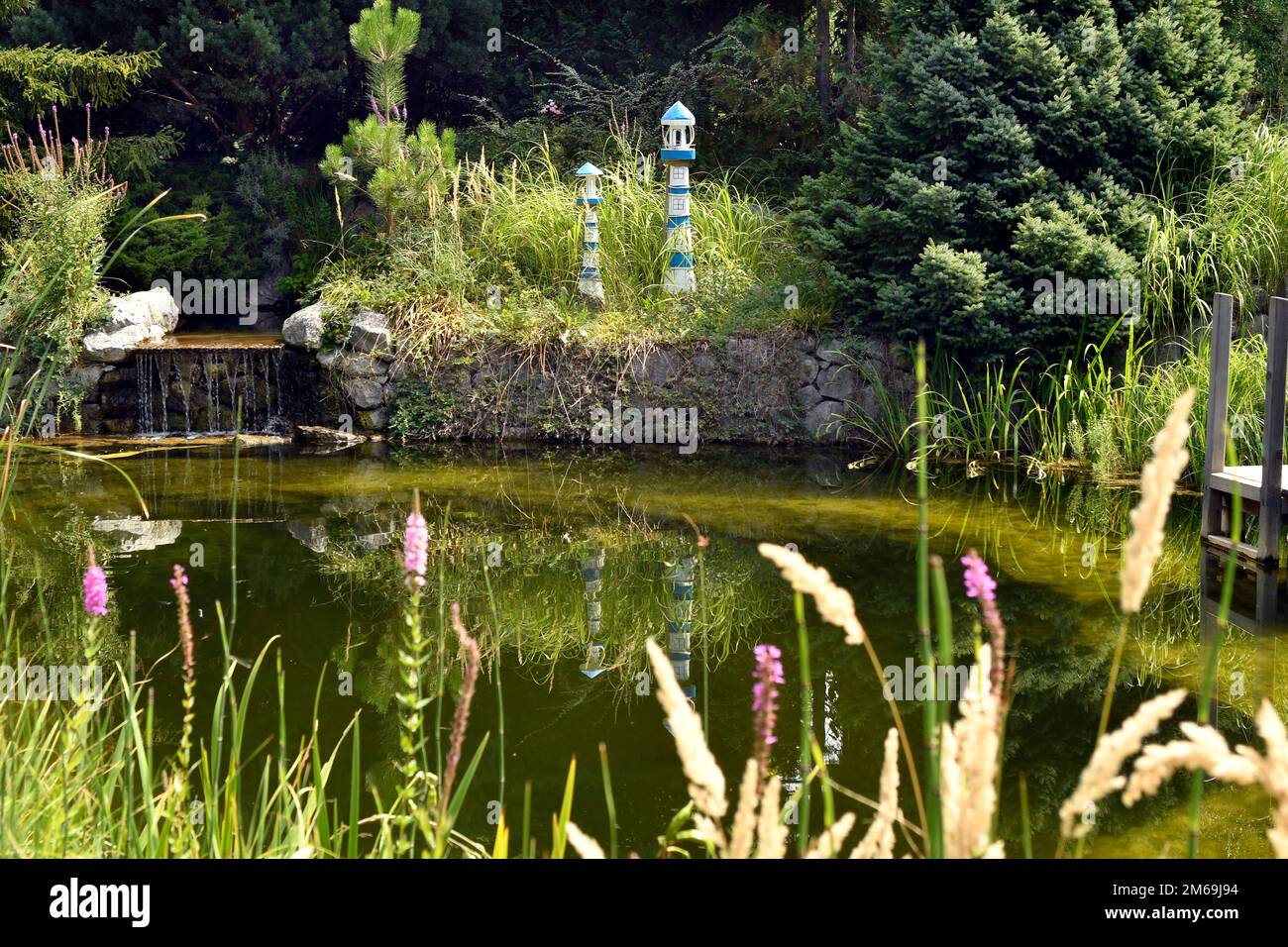 Schiltern, Austria - 08 agosto 2022: Kittenberger Adventure Garden un'oasi con innumerevoli piante, scene e luoghi d'avventura in bassa Austria, Foto Stock