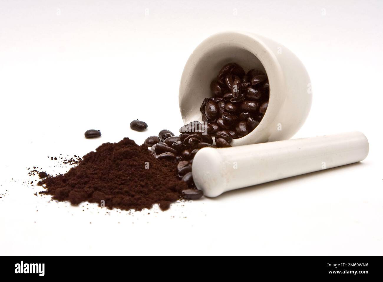 Caffè e macinatura Foto Stock