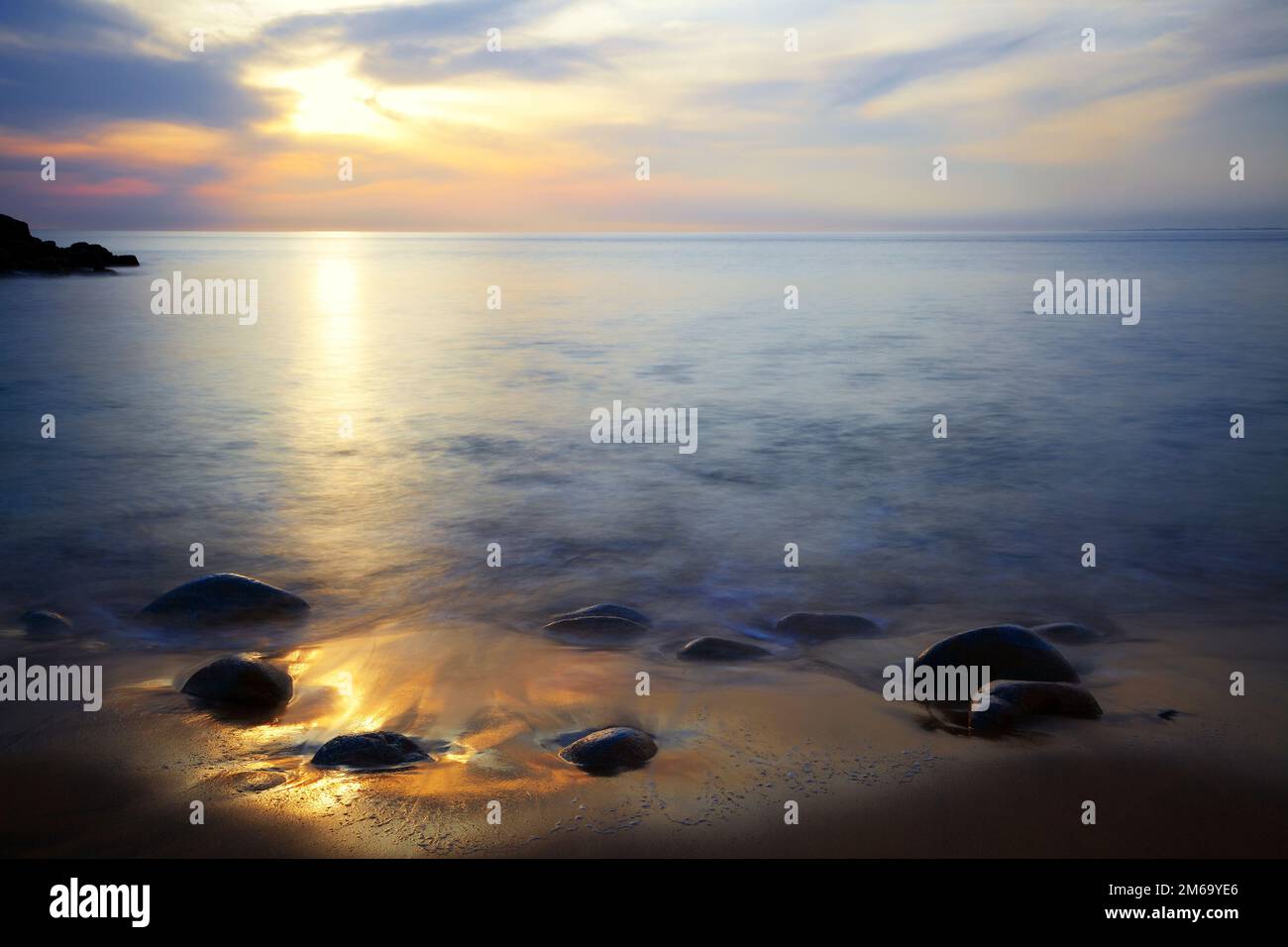 Cote Sauvage, Quiberon Halbinsel, Bretagna, Francia Foto Stock