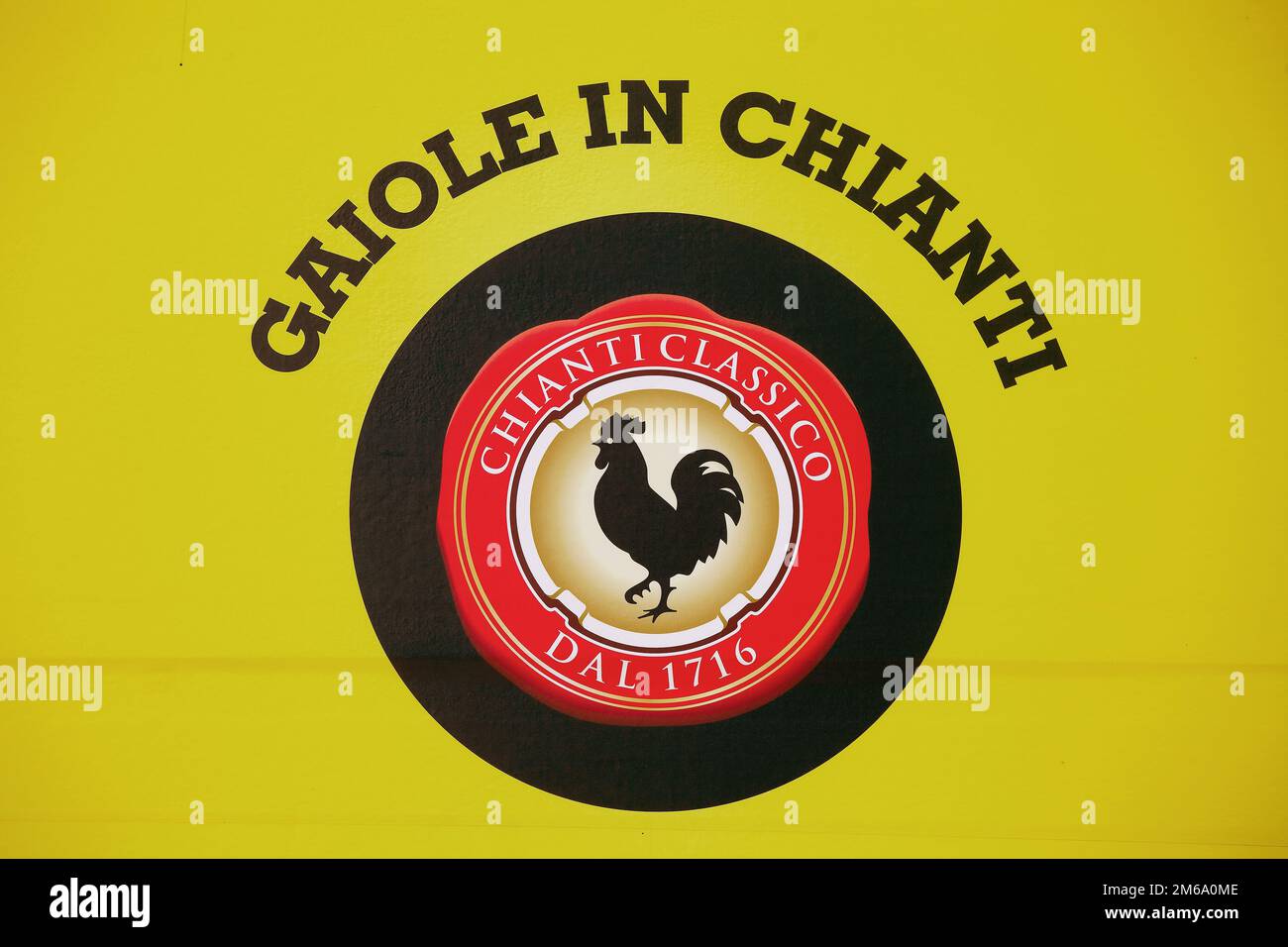 Simbolo del Chianti, Gaiole in Chianti, Toskana, Italia Foto Stock