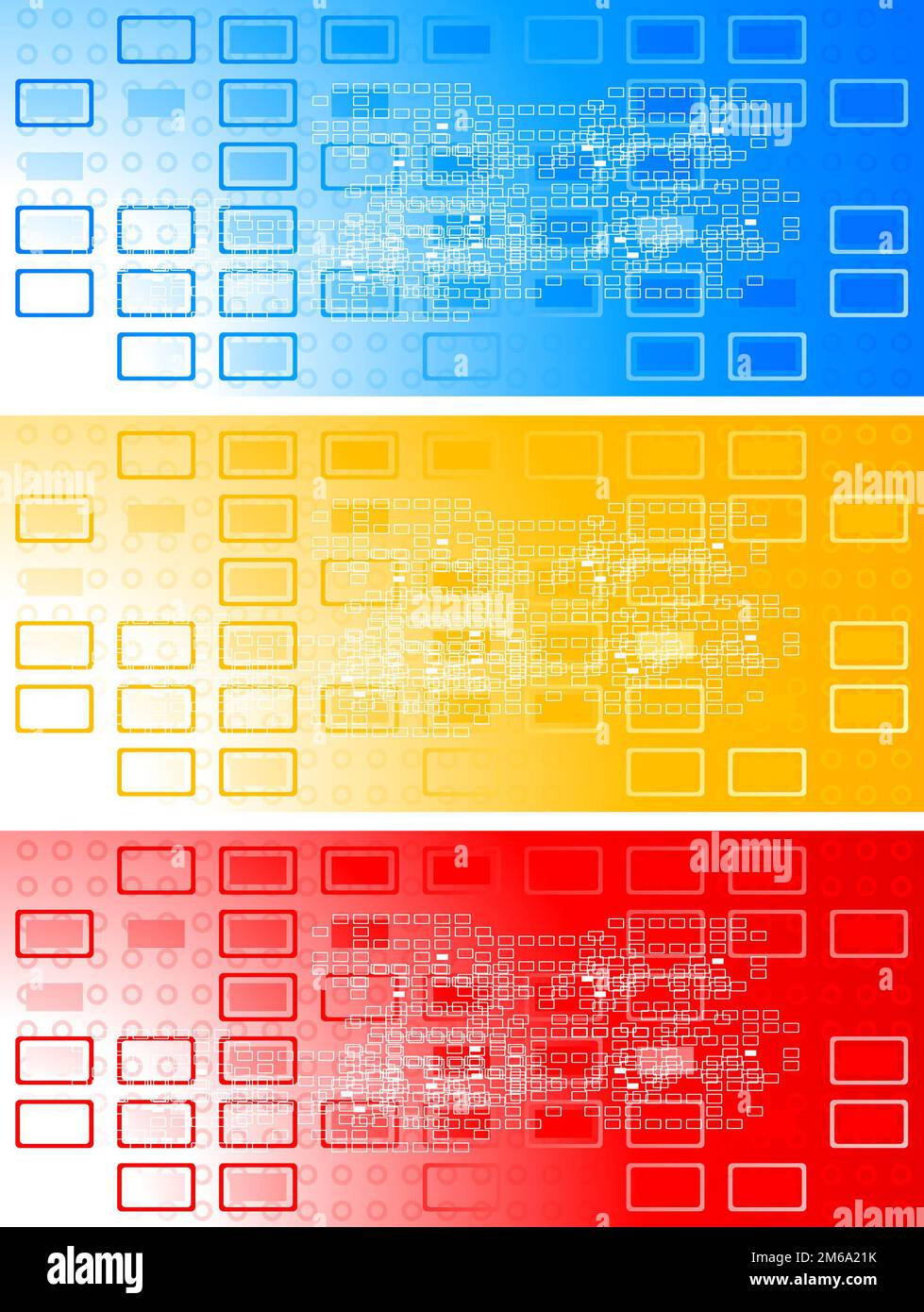 Set di banner colorati Foto Stock