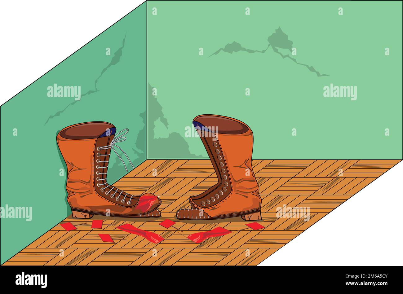 Scarpe vecchie 6 Foto Stock