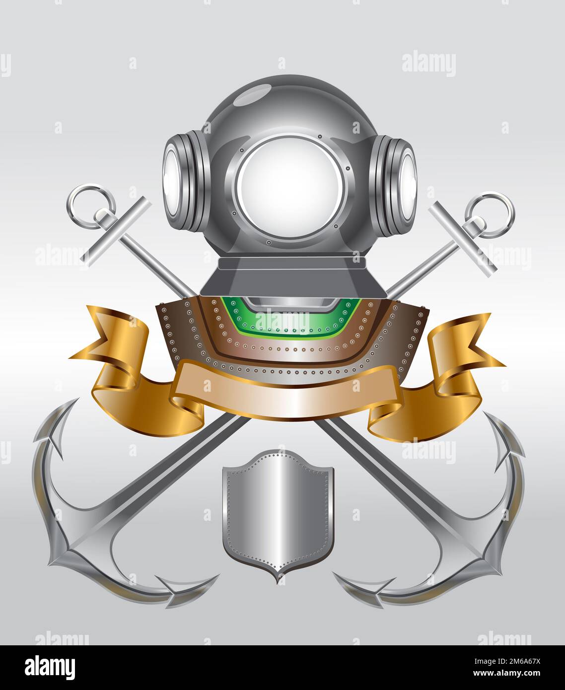 Emblema marino Foto Stock