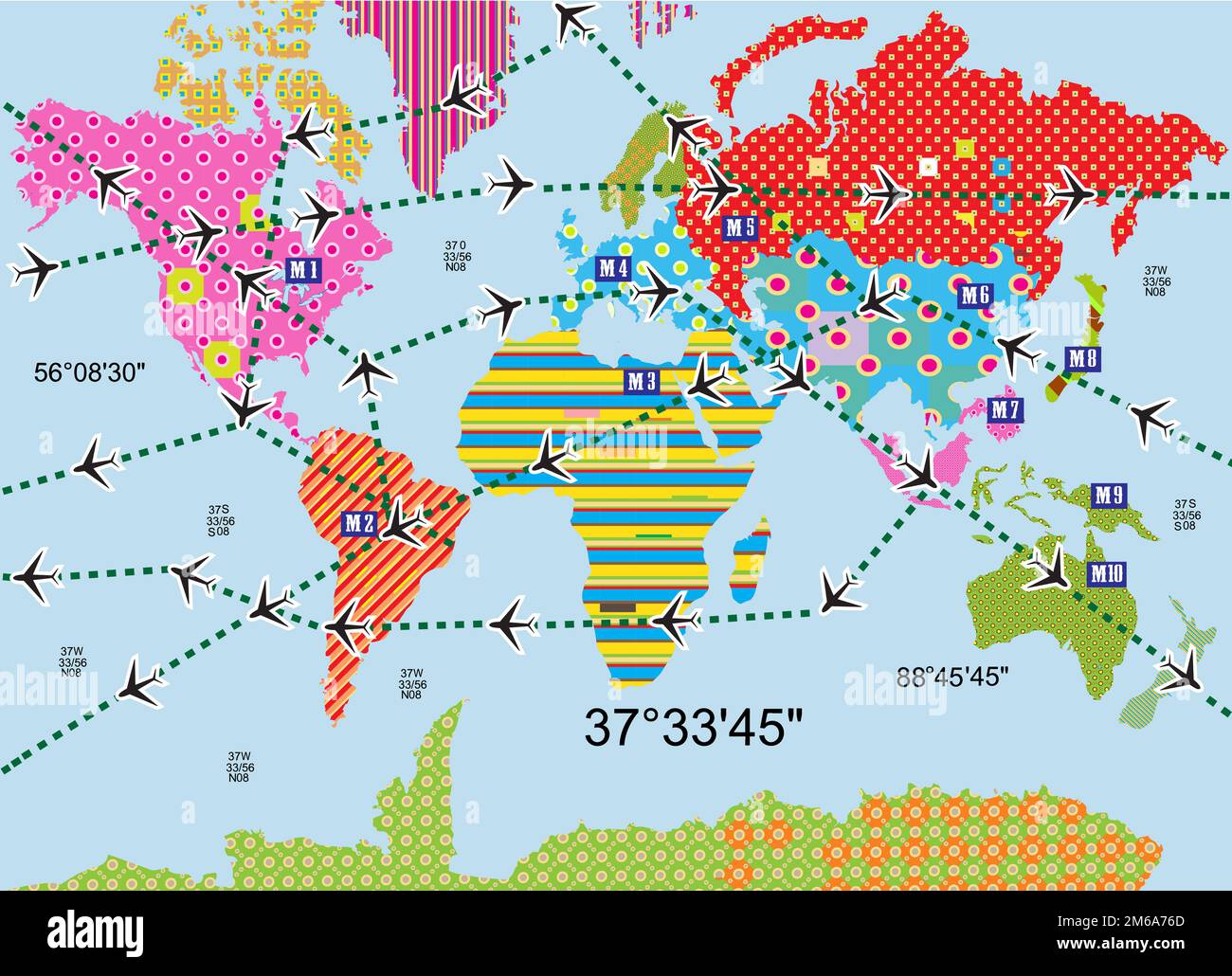 Mondo colorato Foto Stock