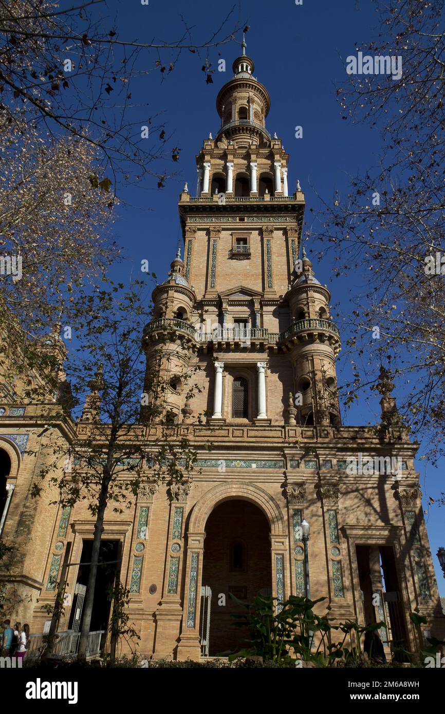 Plaza Espagna, andaloucia, siviglia Foto Stock