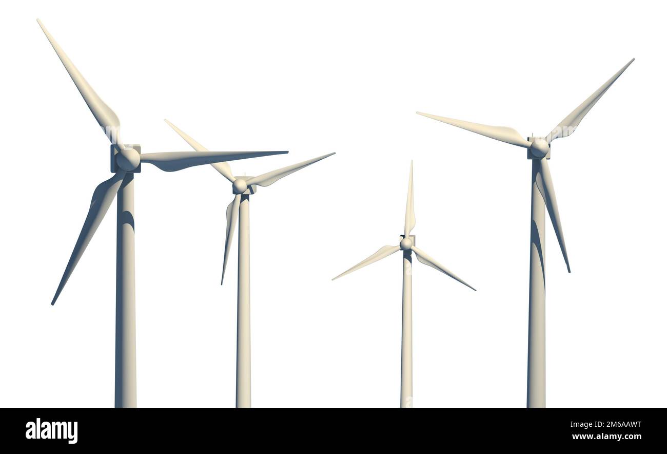 Fonte di energia verde (turbine eoliche) Foto Stock