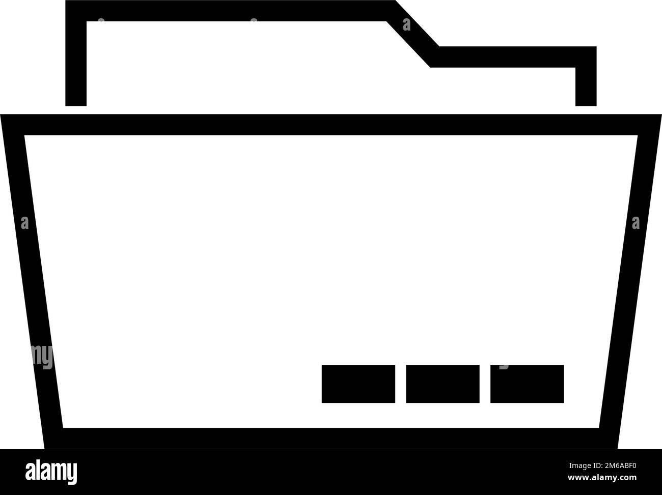 Icona cartella documenti semplice. Vettore modificabile. Illustrazione Vettoriale