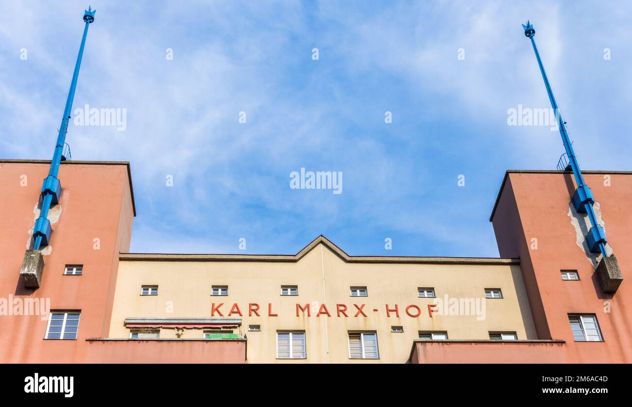 Karl-marx-hof, progetto di edilizia sociale, vienna Foto Stock