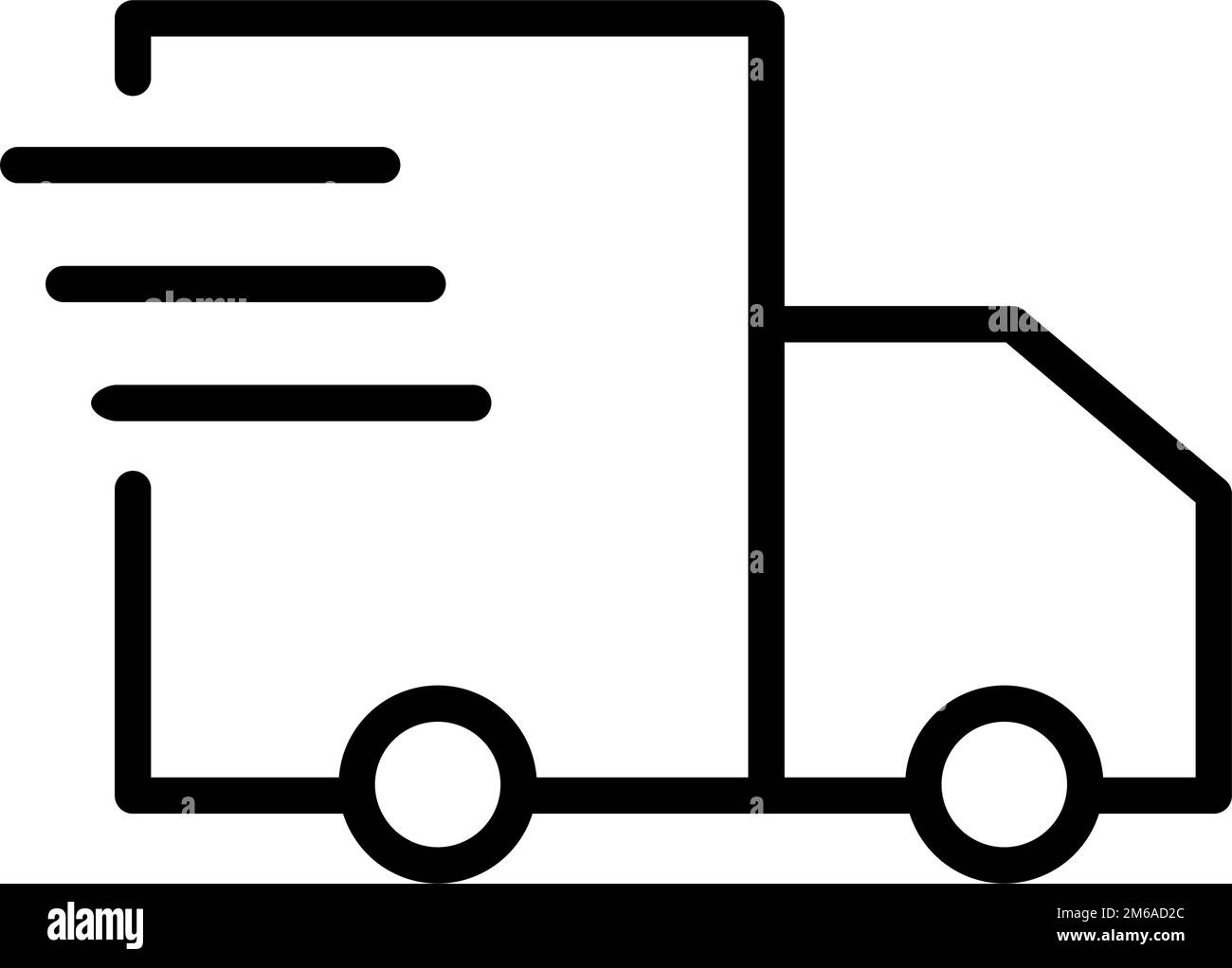 Icona traccia in movimento. Consegna del carico. Vettore modificabile. Illustrazione Vettoriale
