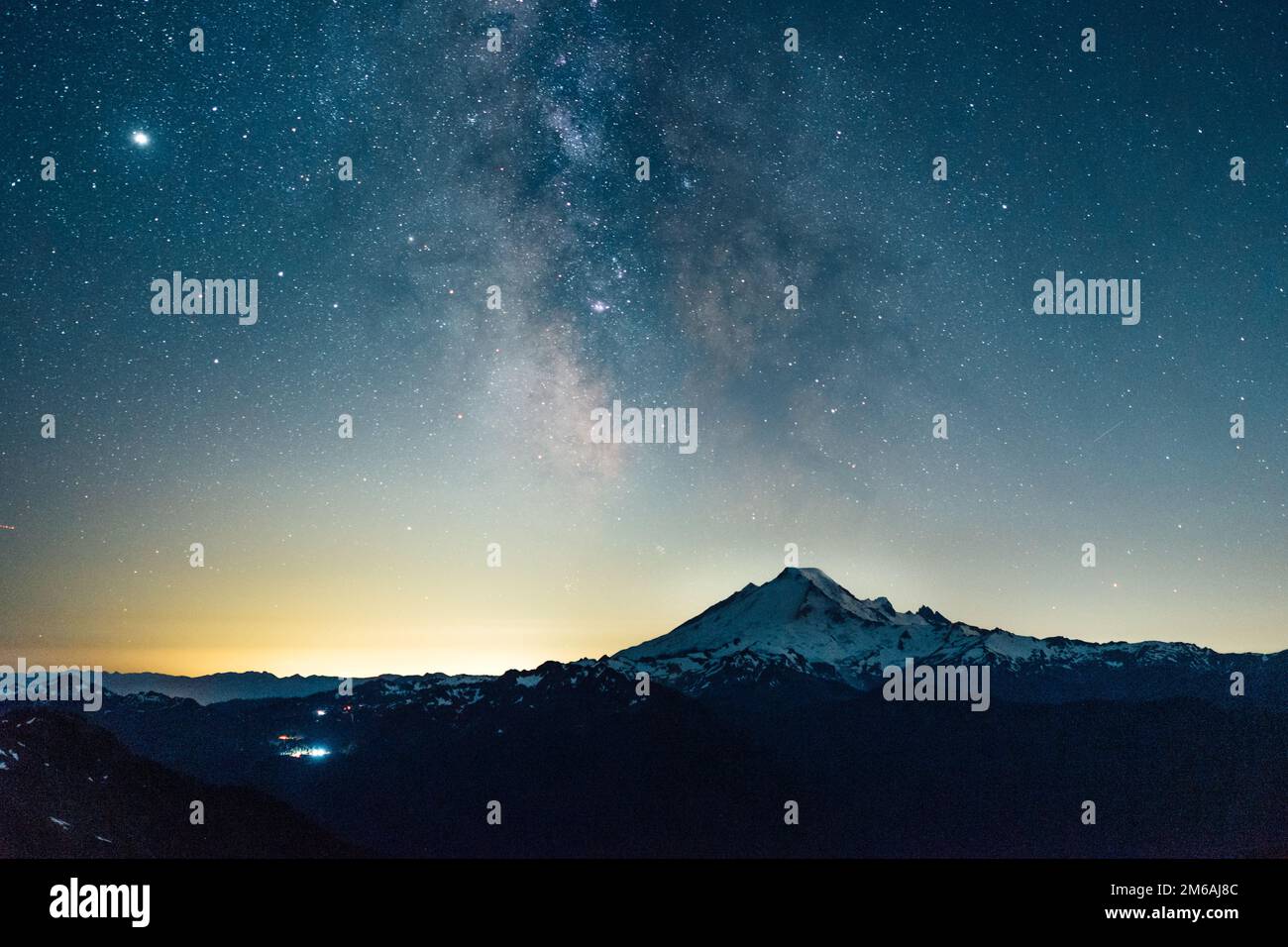 Via Lattea su mt Baker a washington Foto Stock