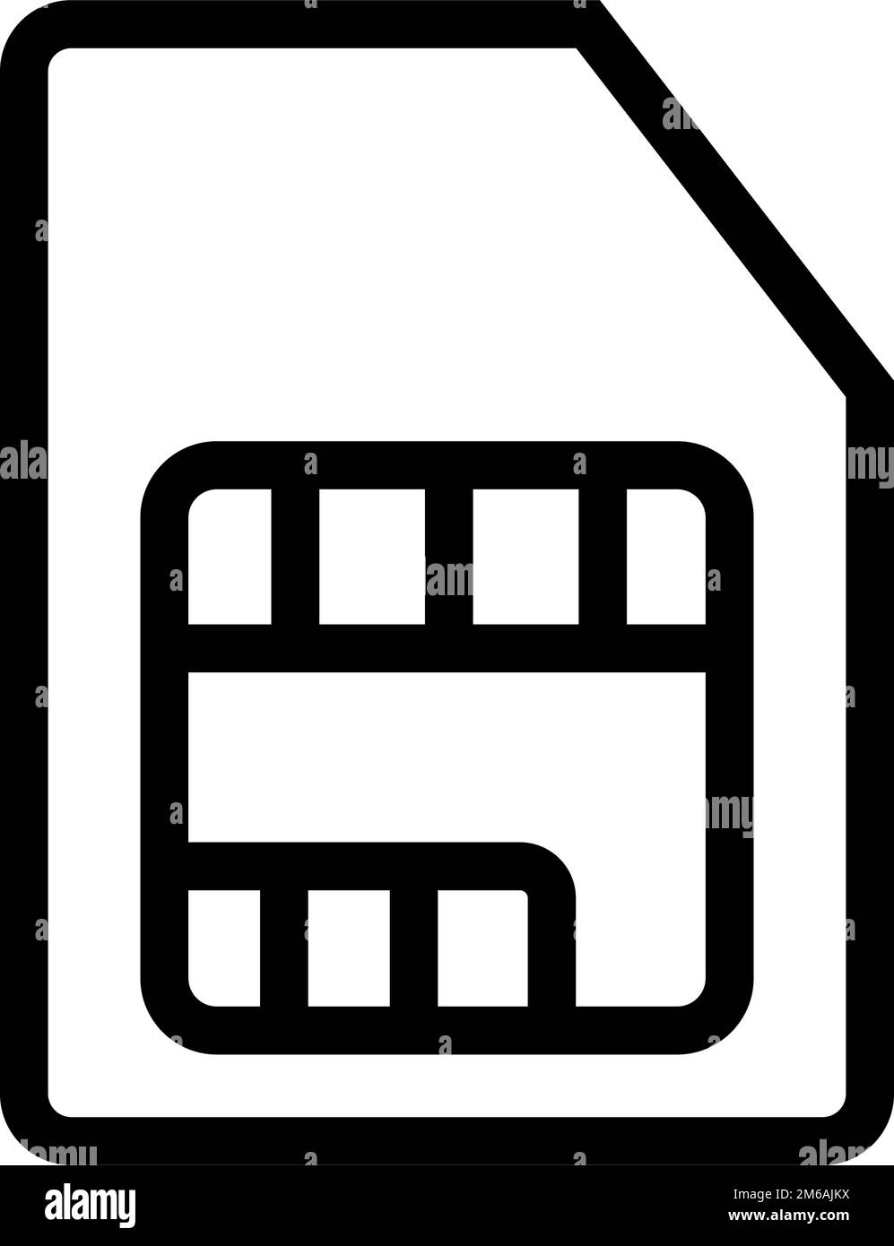 Scheda SIM. Subscriber Identity Module Card. Vettore modificabile. Illustrazione Vettoriale