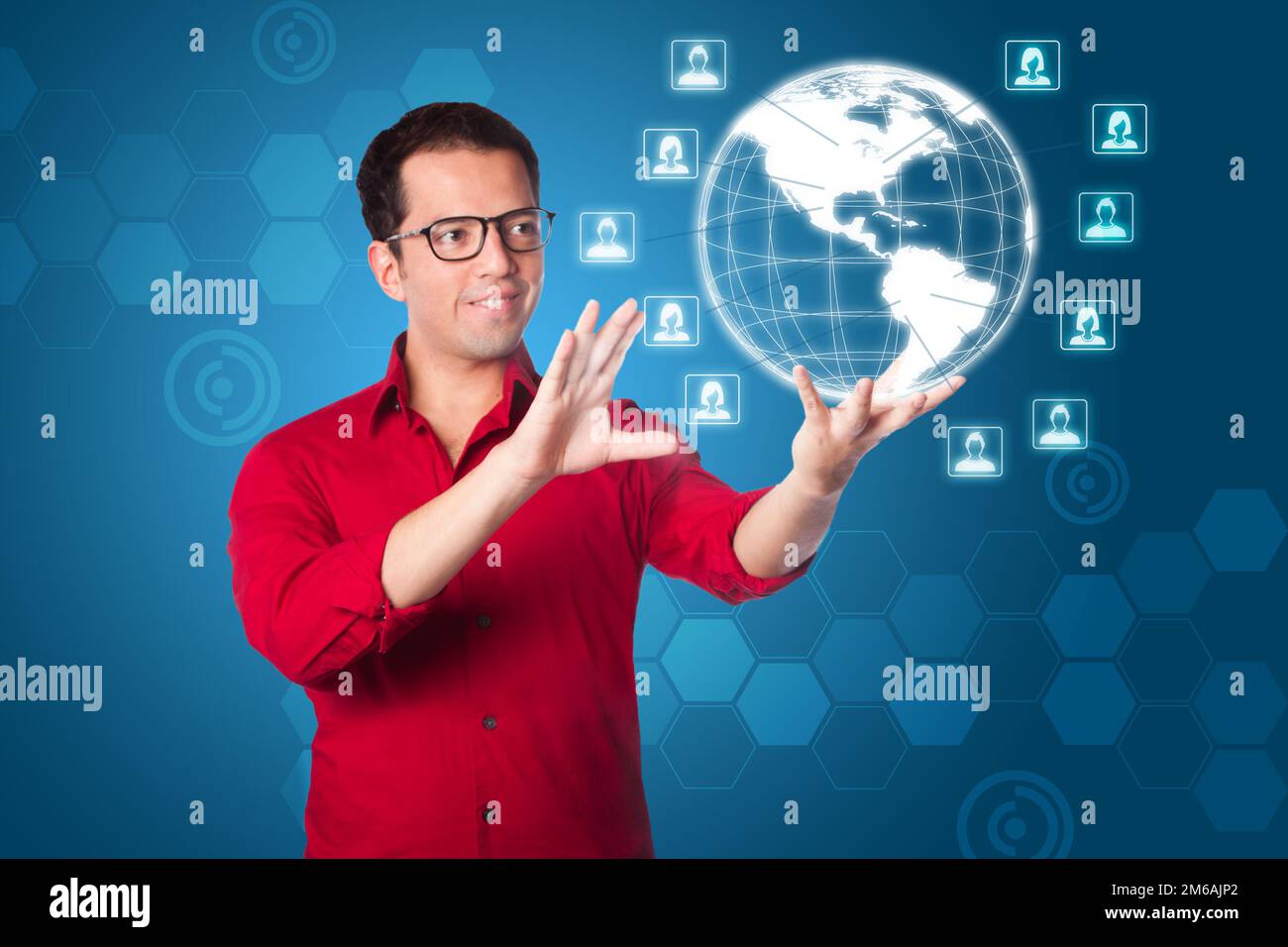 Rete globale di marketing aziendale soluzione di interfaccia Foto Stock