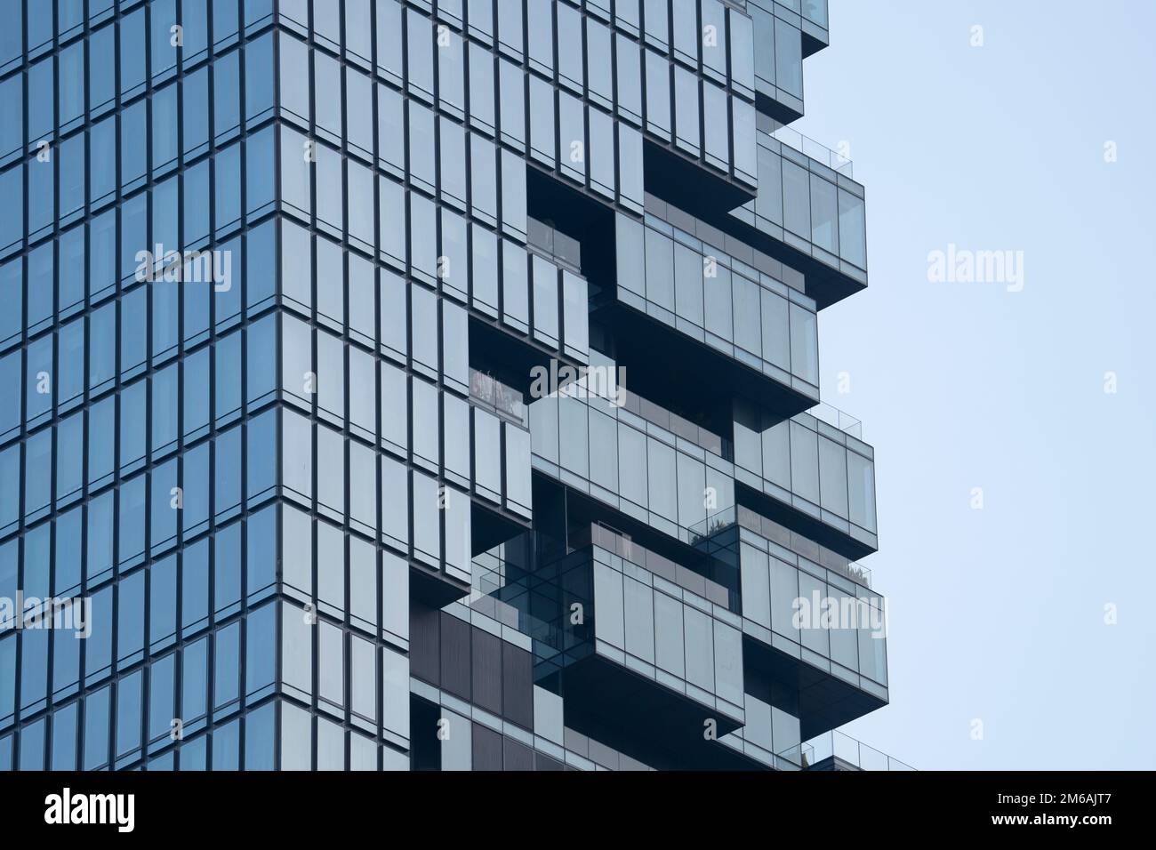 Silom District, King Power Mahanakhon Skyscraper (314 m di altezza) Foto Stock