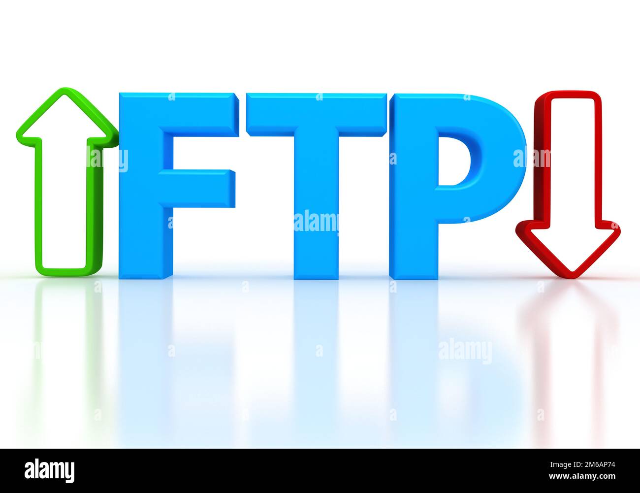 Illustrazione di FTP ( File Transfer Protocol ) Foto Stock