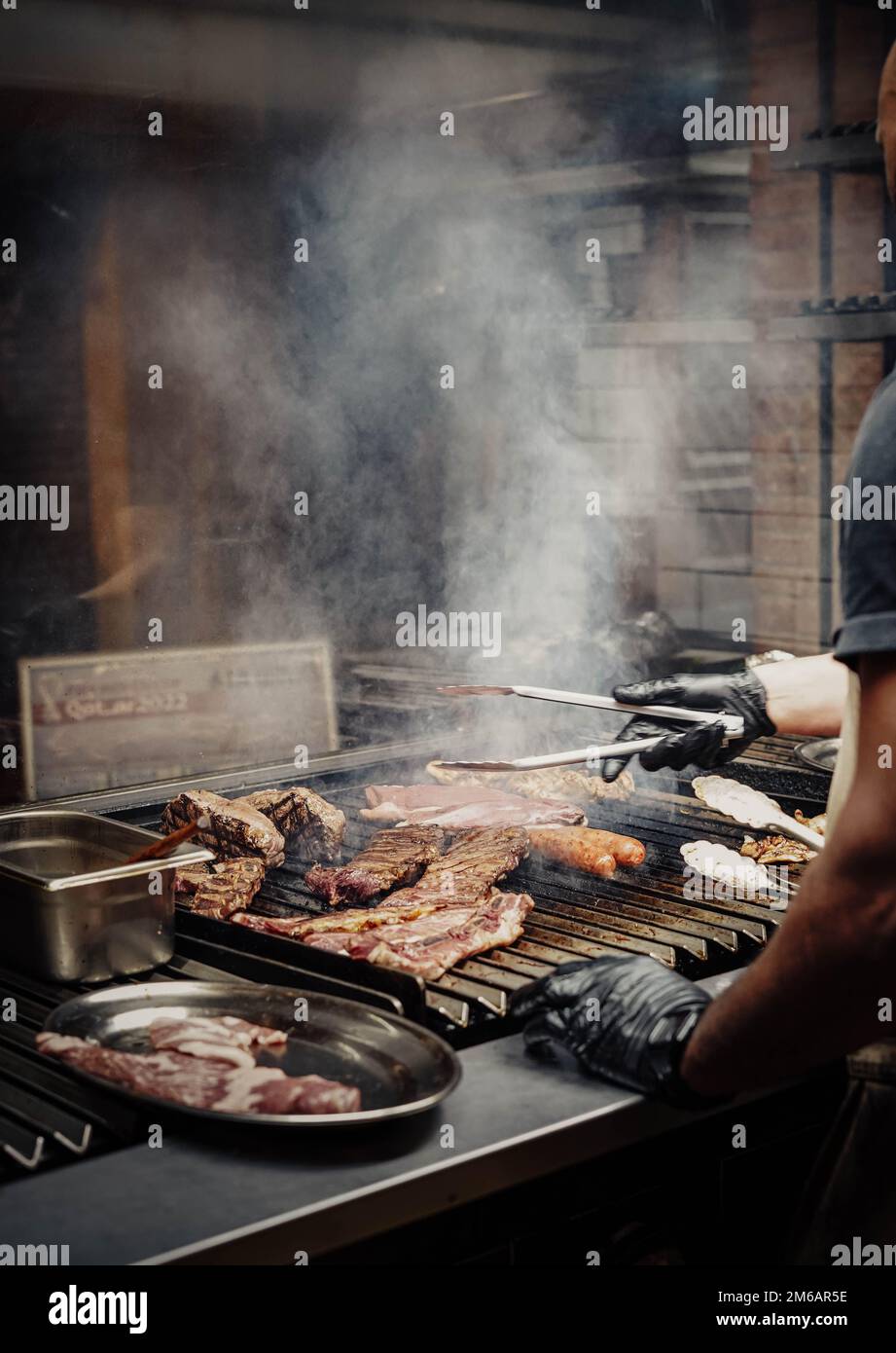 Tagli di manzo di alta qualità in una Steakhouse argentina Foto Stock