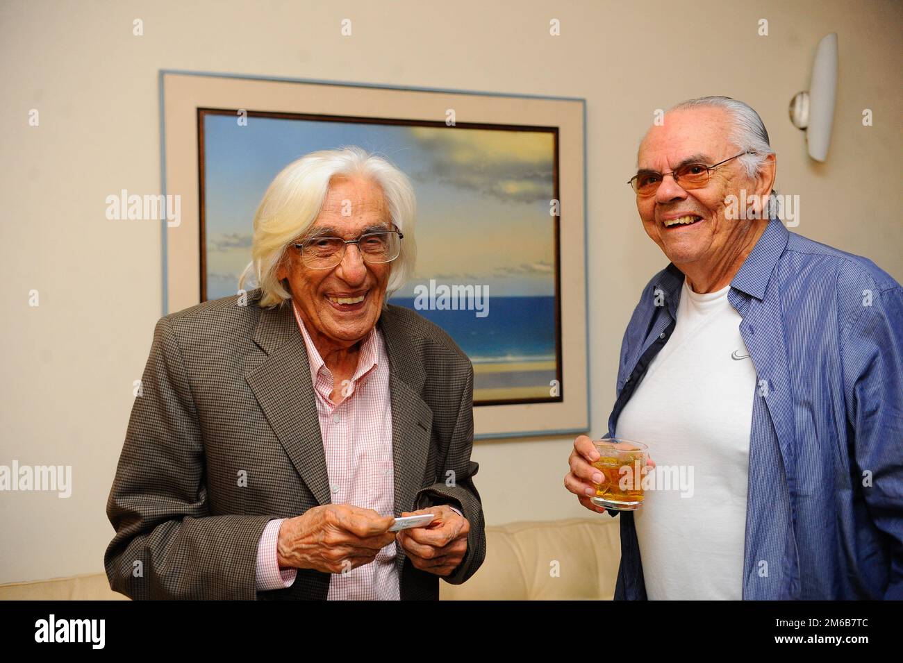 Ferreira Gullar ritratto del poeta brasiliano, famoso scrittore ed essayista del movimento artistico neo-concreto - Rio de Janeiro, Brasile 10.09.2014 Foto Stock