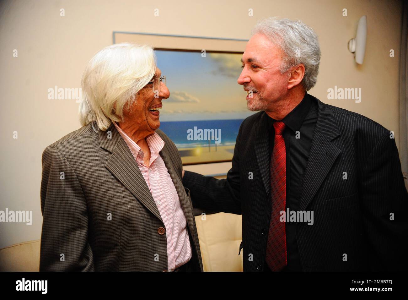 Ferreira Gullar ritratto del poeta brasiliano, famoso scrittore ed essayista del movimento artistico neo-concreto - Rio de Janeiro, Brasile 10.09.2014 Foto Stock