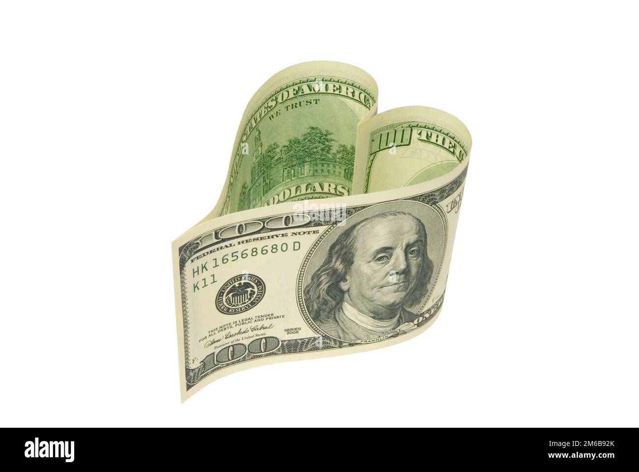 Dollaro - cuore Foto Stock