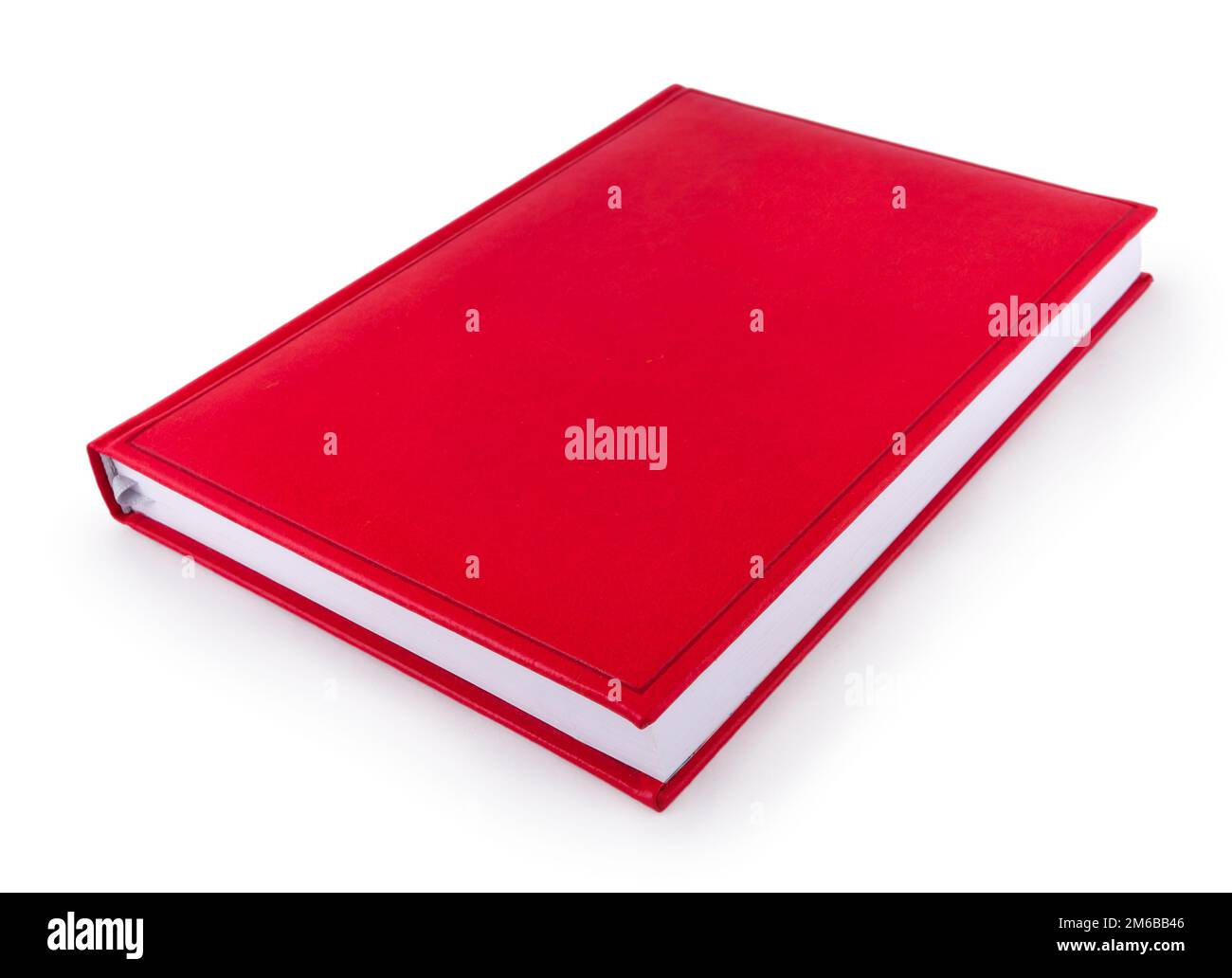 Organizer rosso, il diario libro isolato su bianco Foto Stock