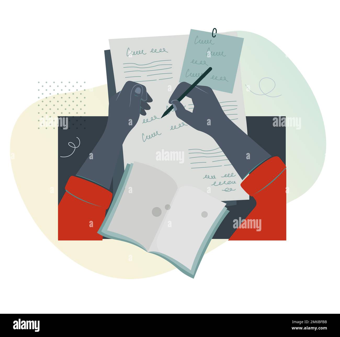 Scrittura creativa e Journaling - Illustrazione di scorta come file EPS 10 Illustrazione Vettoriale
