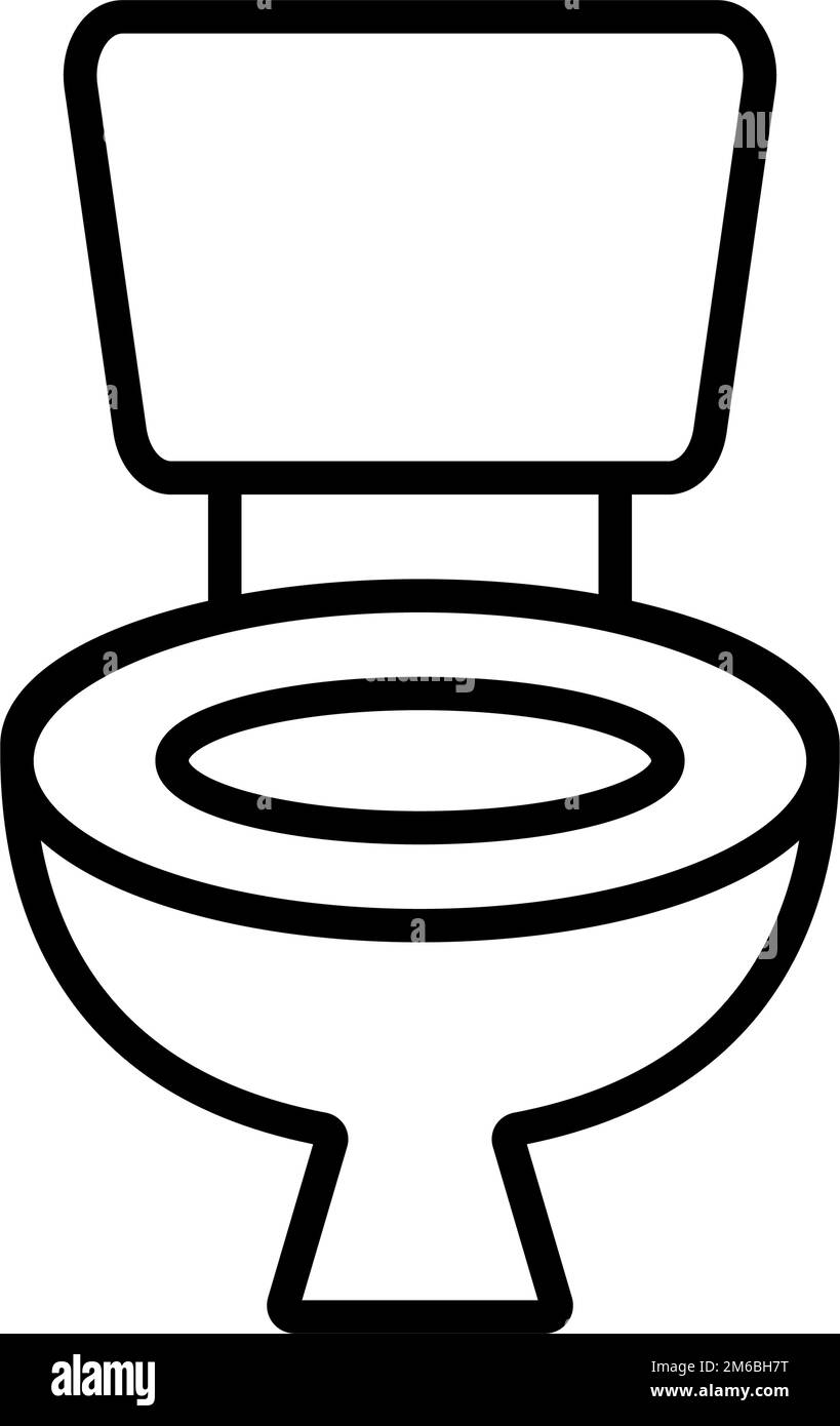 Bagno icona. WC icona. Vettore modificabile. Illustrazione Vettoriale