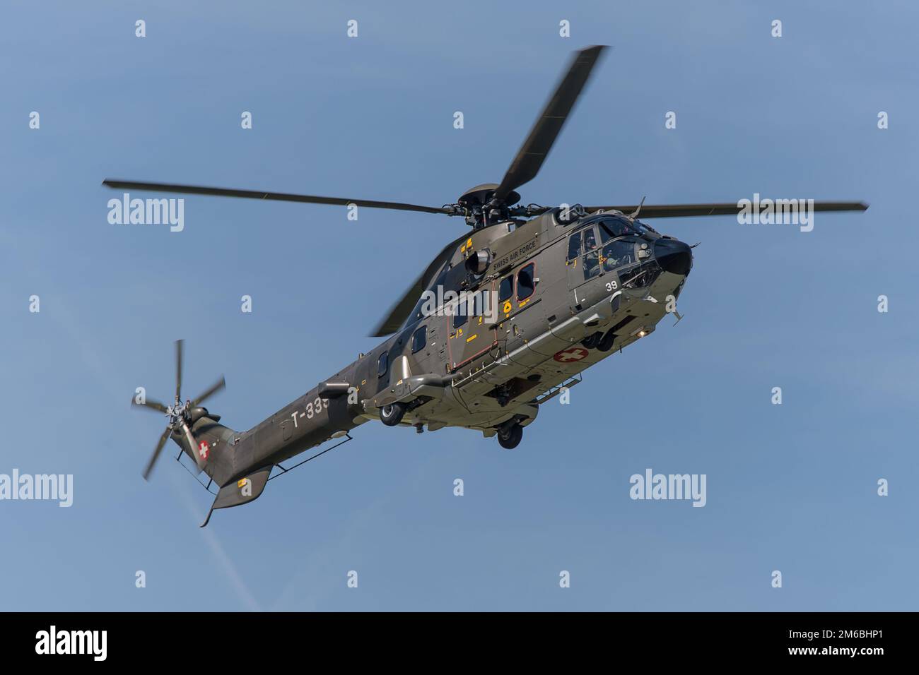 Super Puma Visualizzare le Forze aeree svizzere Foto Stock