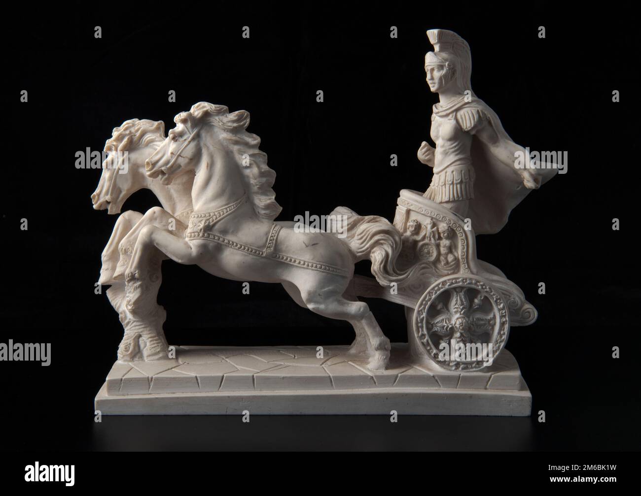 Antico eroe greco su un carro Foto Stock