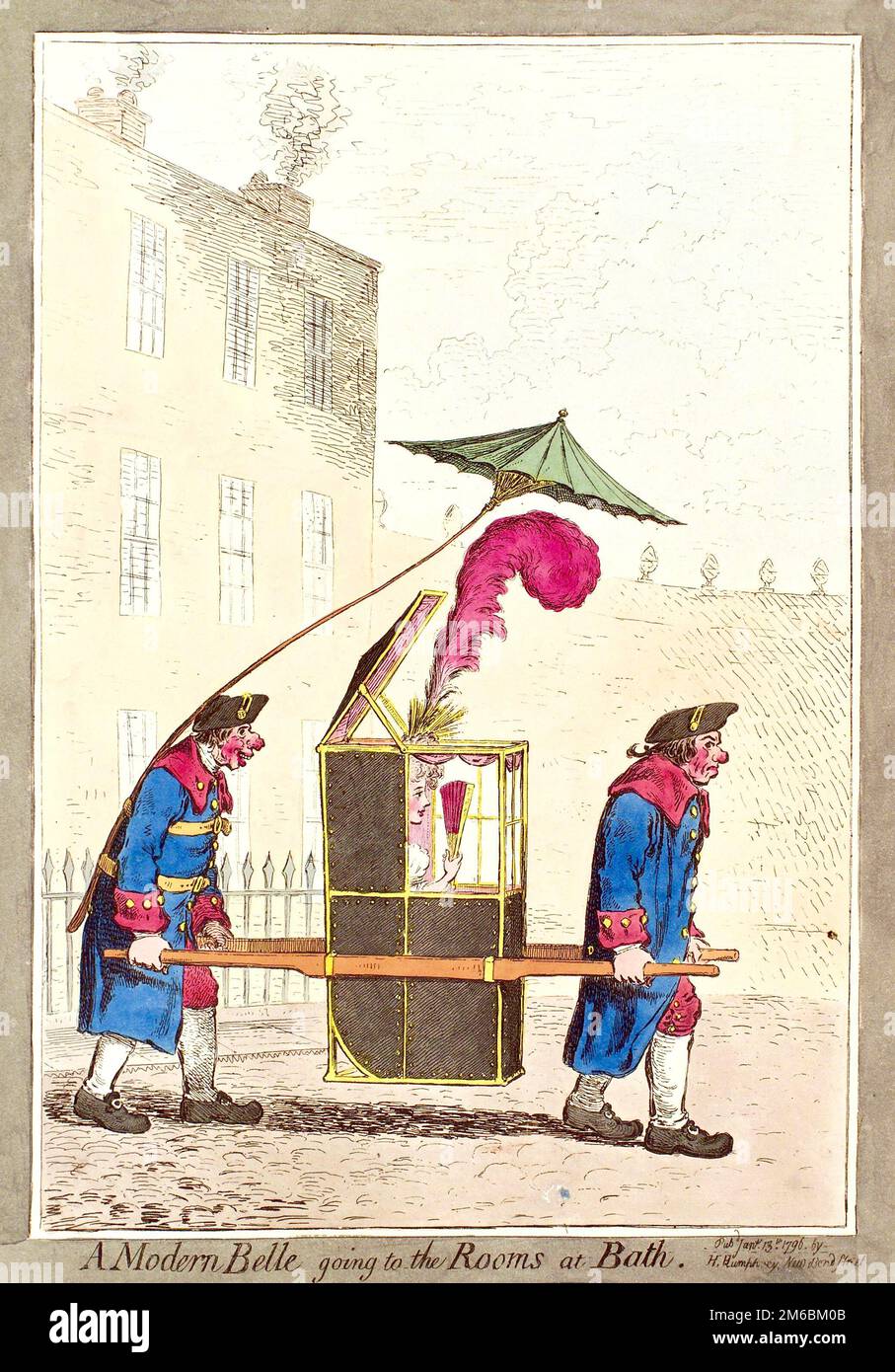 James Gilray - Una Belle moderna andare alle camere a Bath - 1796 Foto Stock