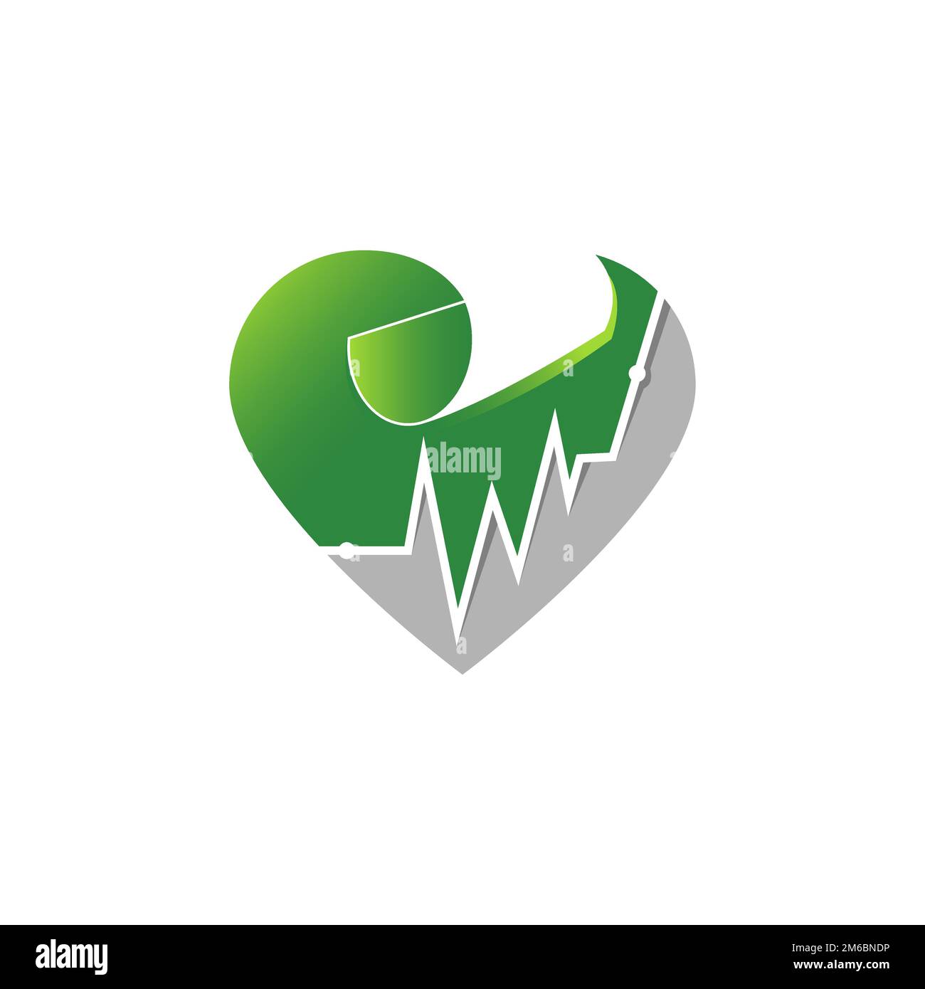 Icona ART del monitor del battito cardiaco per applicazioni mediche e siti web.EPS 10 Illustrazione Vettoriale