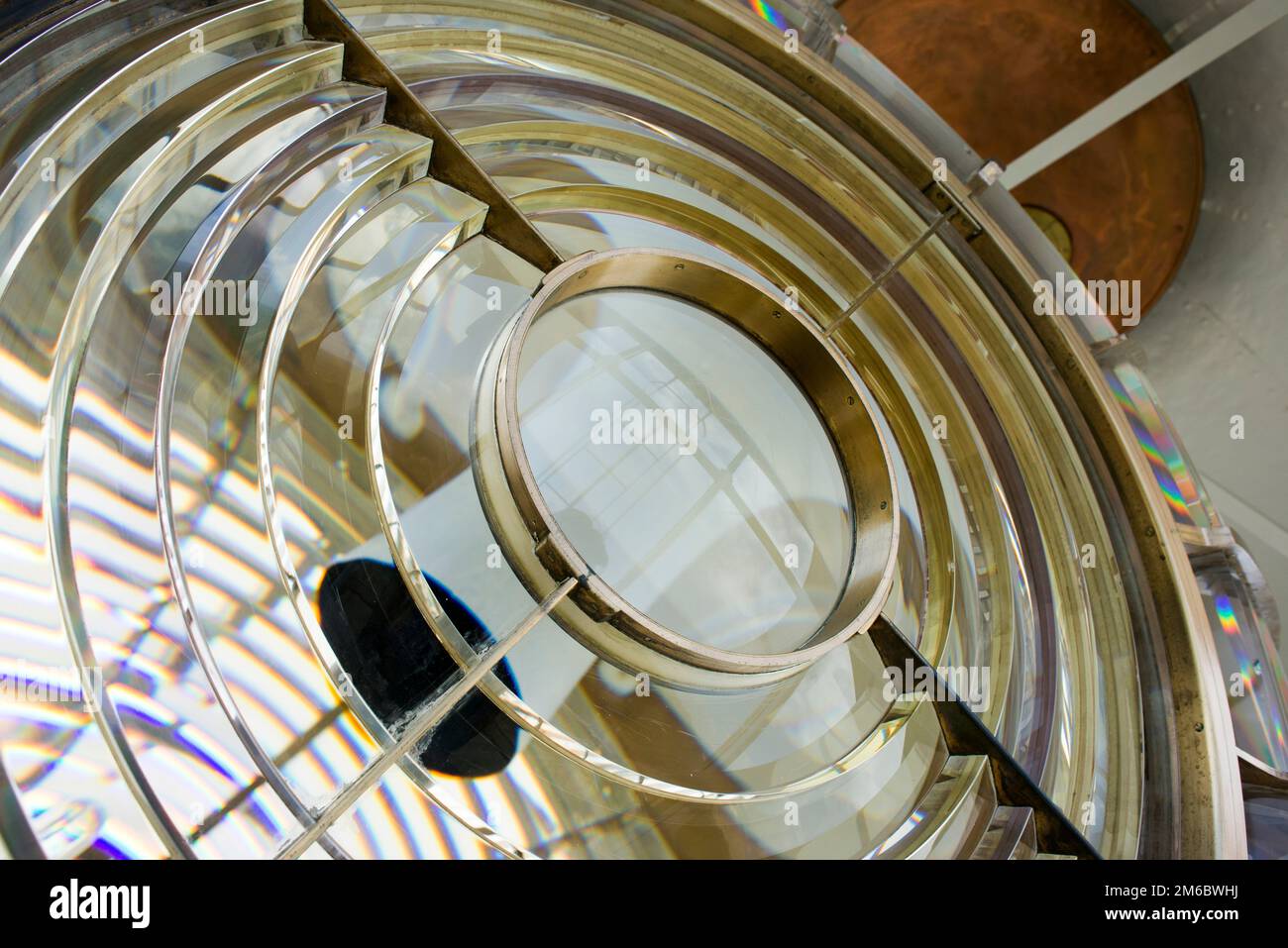 Luce di un faro da vicino Foto Stock