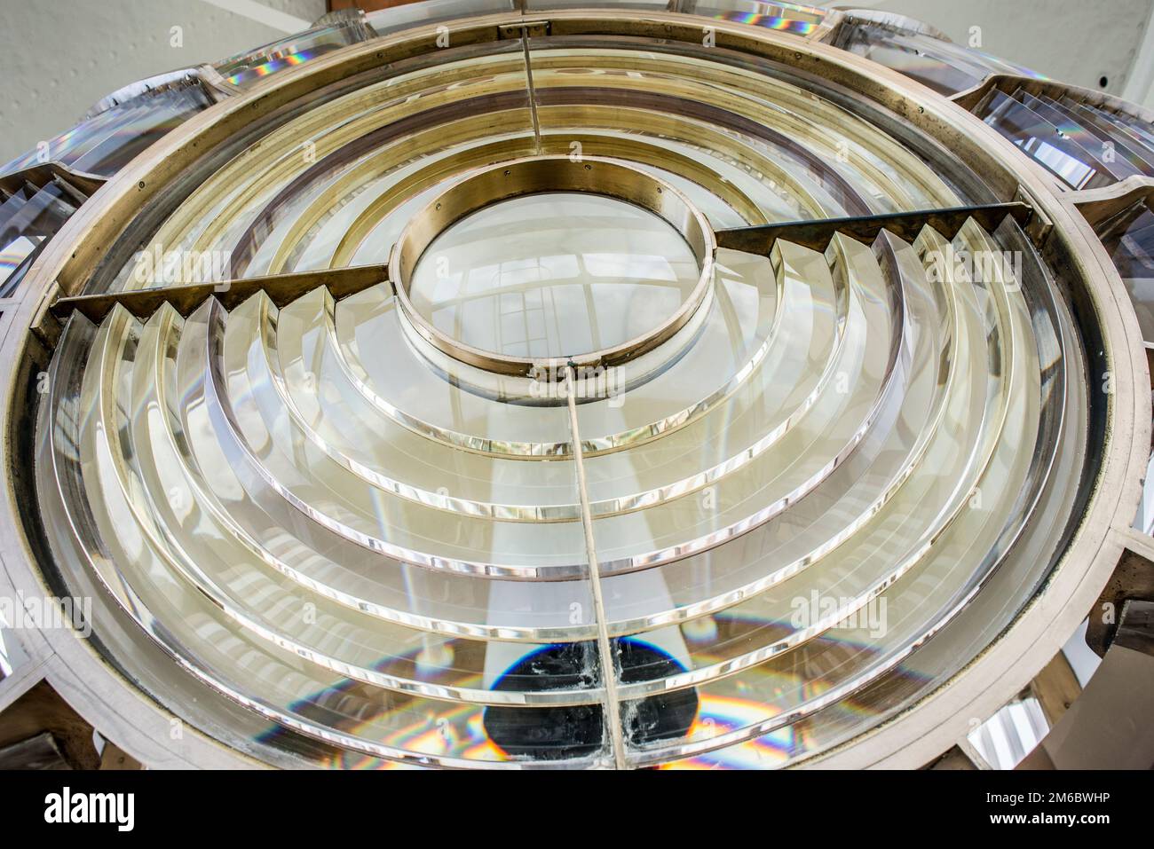 Luce di un faro da vicino Foto Stock