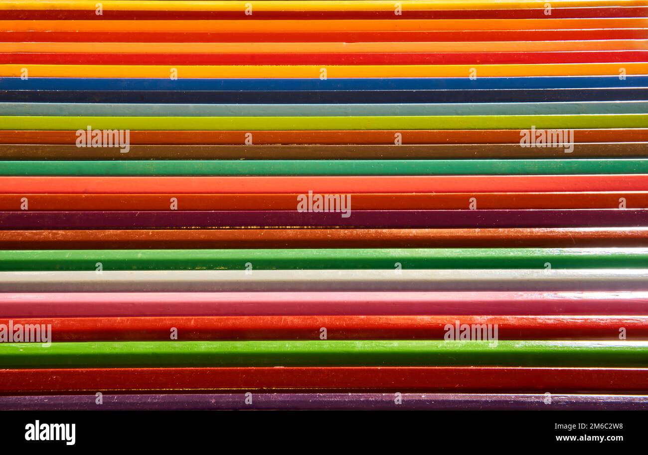 Utilizzate matite di colore da vicino Foto Stock