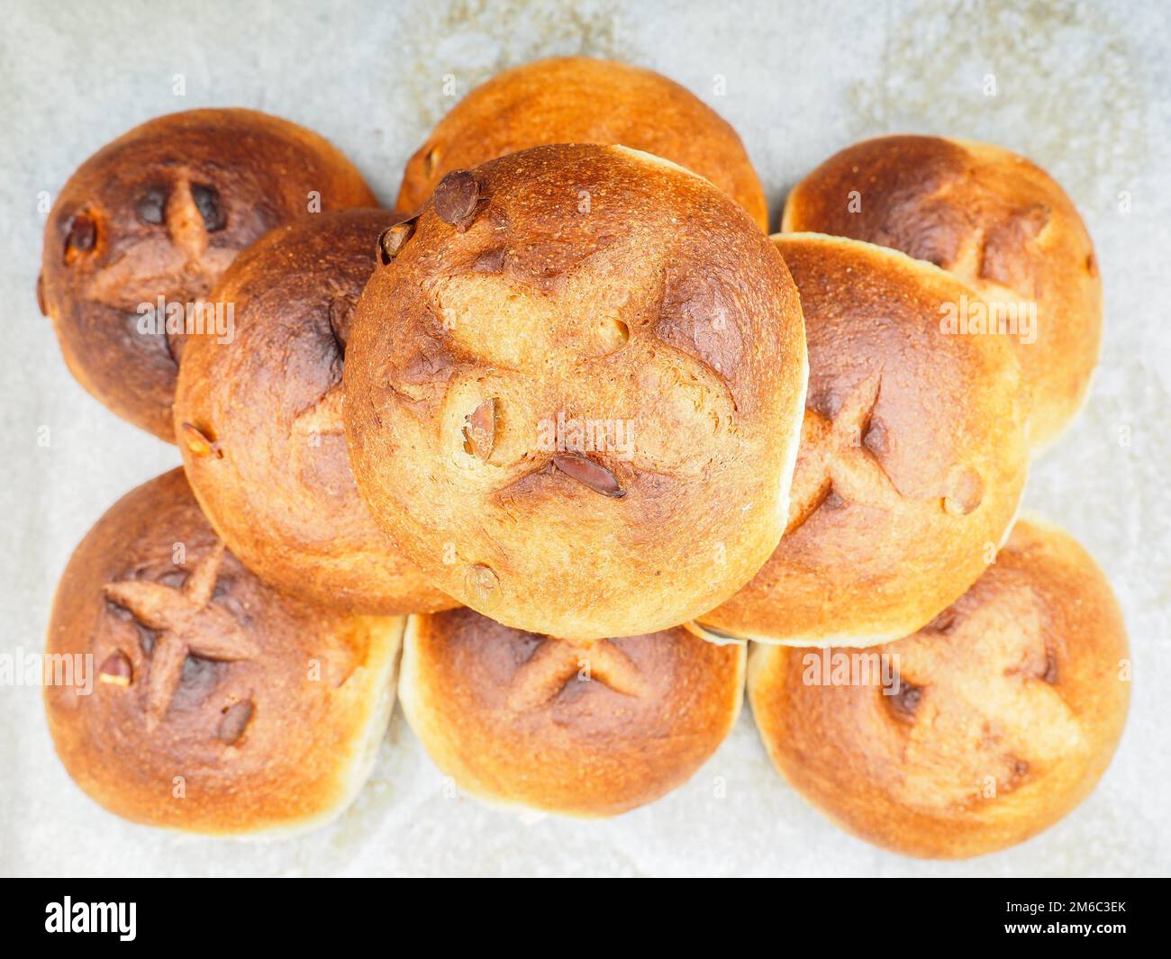 Panini di semi di zucca Foto Stock