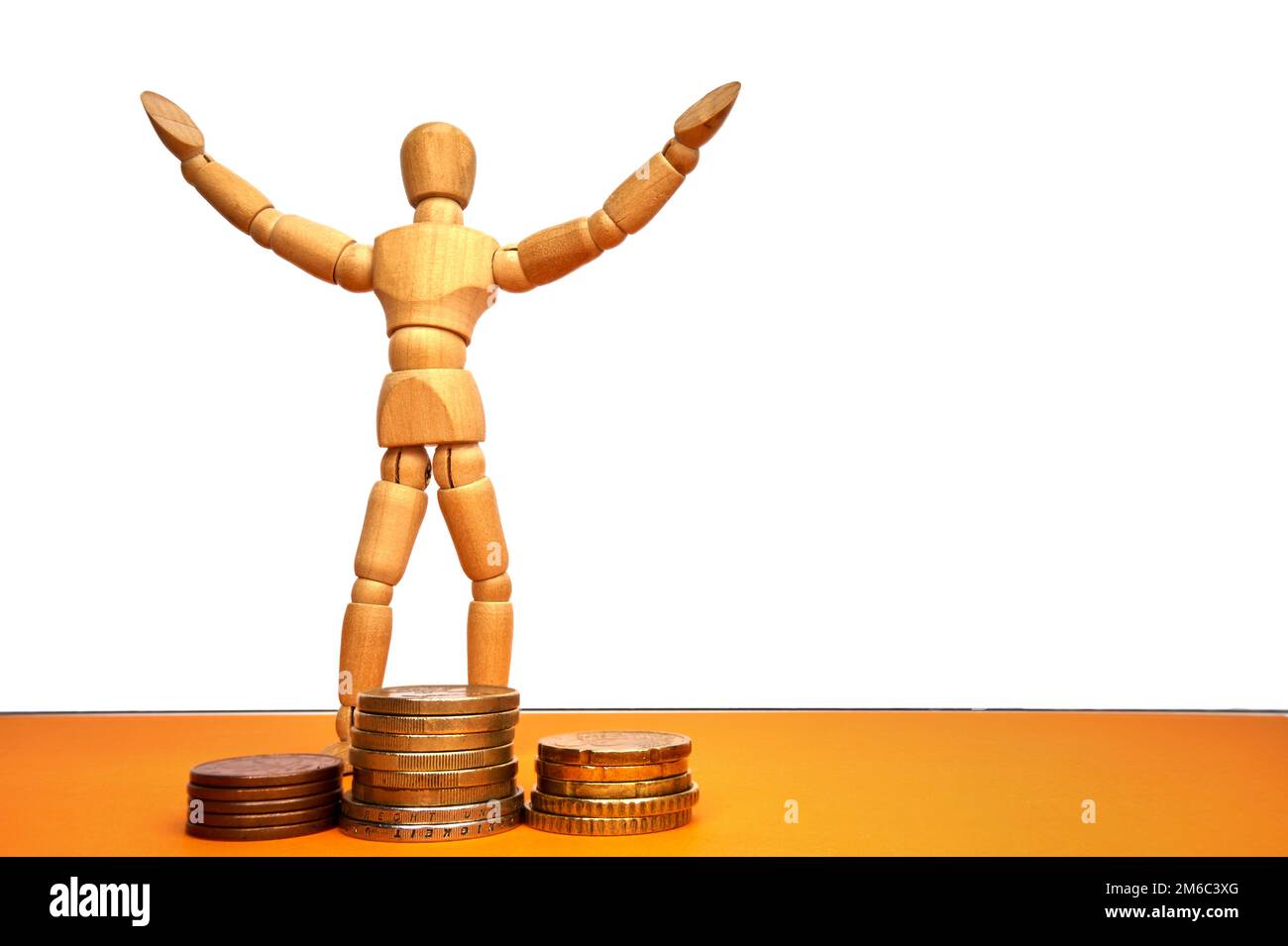 Gioco figura nozione di successo per fare soldi, lotteria - con copyspace. Foto Stock