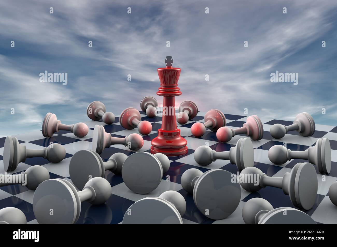 Dominio mondiale (metafora degli scacchi) Foto Stock
