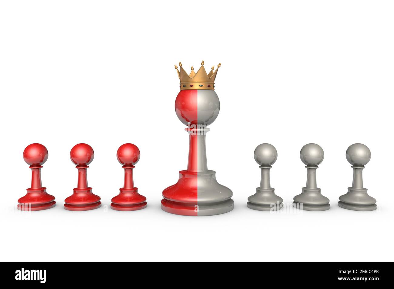 Re ipocrita (metafora degli scacchi) Foto Stock