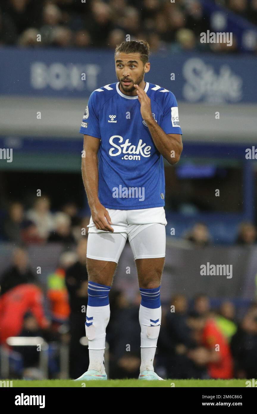 Dominic Calvert-Lewin #9 di Everton durante la partita della Premier League Everton vs Brighton e Hove Albion a Goodison Park, Liverpool, Regno Unito, 3rd gennaio 2023 (Foto di Phil Bryan/News Images) Foto Stock