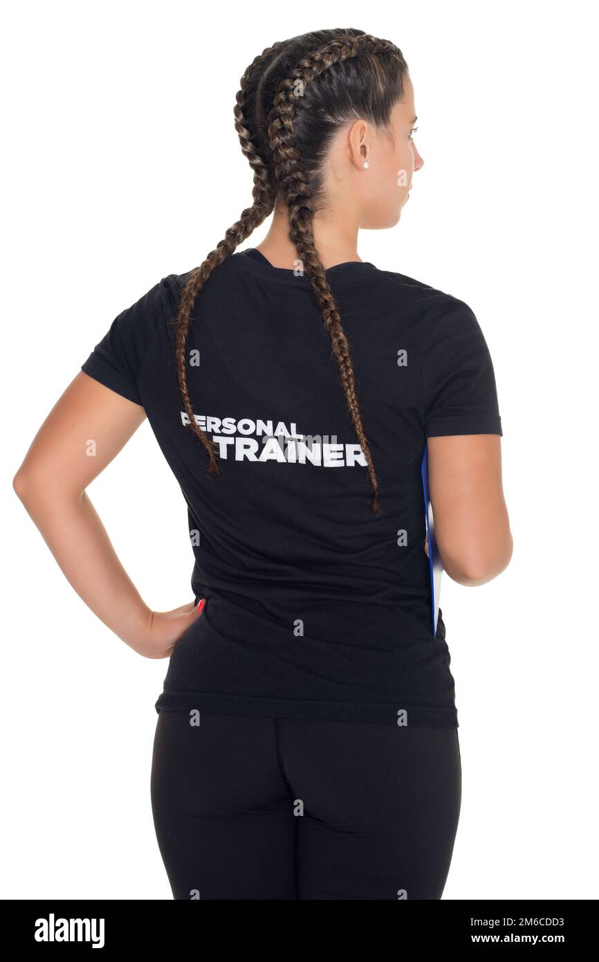 Personal Trainer femminile Foto Stock
