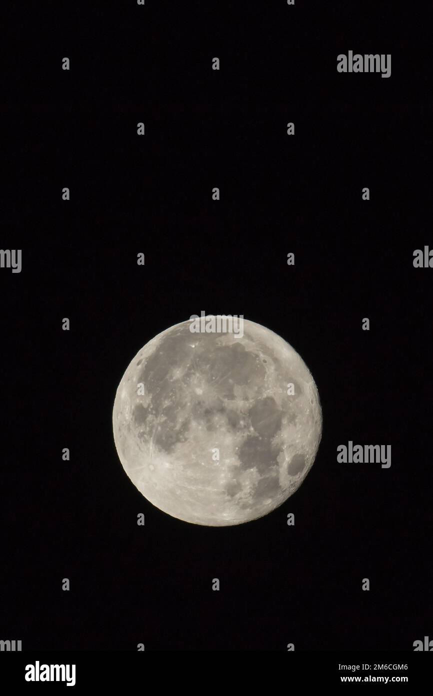 Full Supermoon con spazio testo Foto Stock