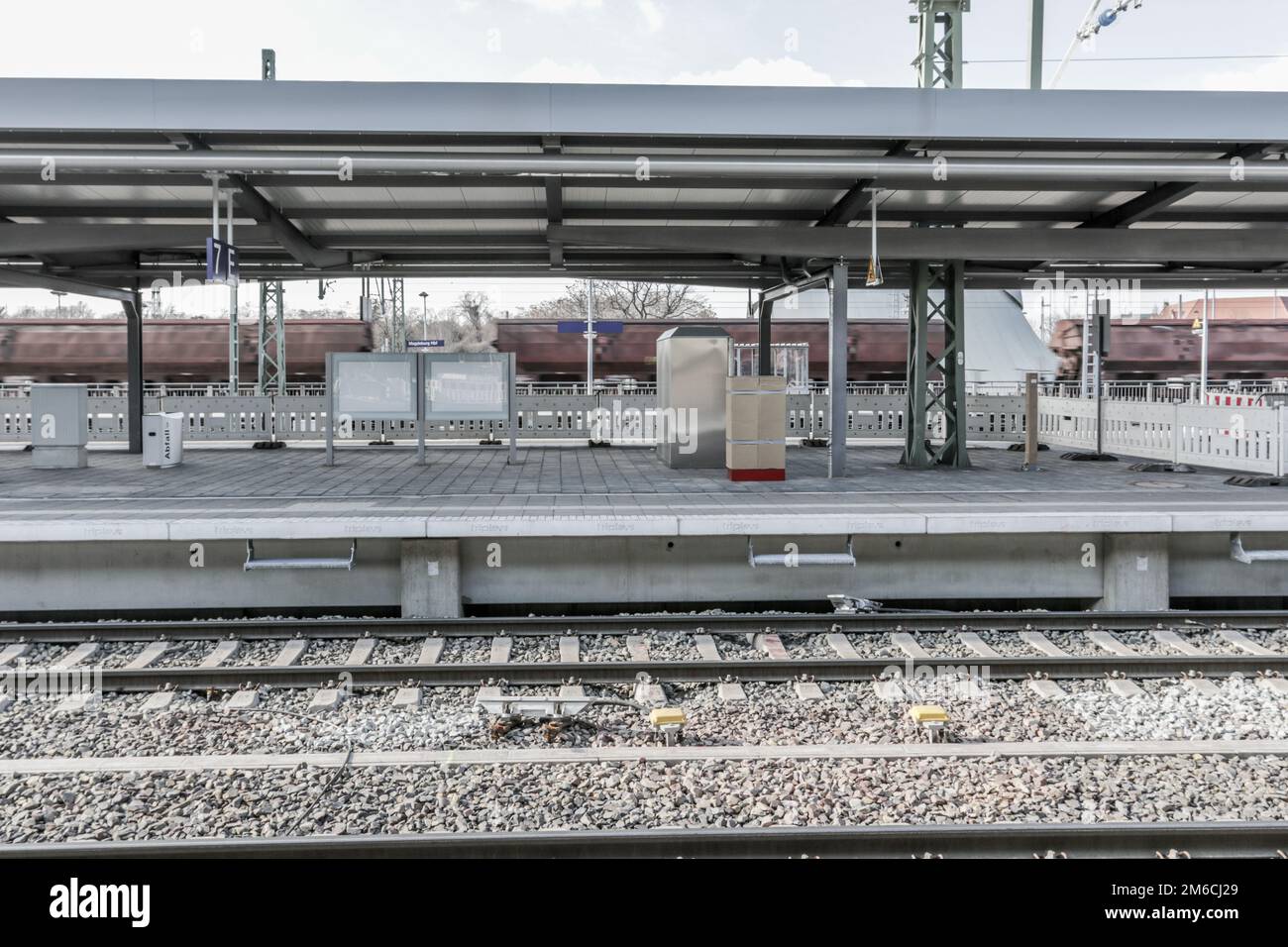 Ampliamento del raccordo ferroviario Magdeburg Foto Stock