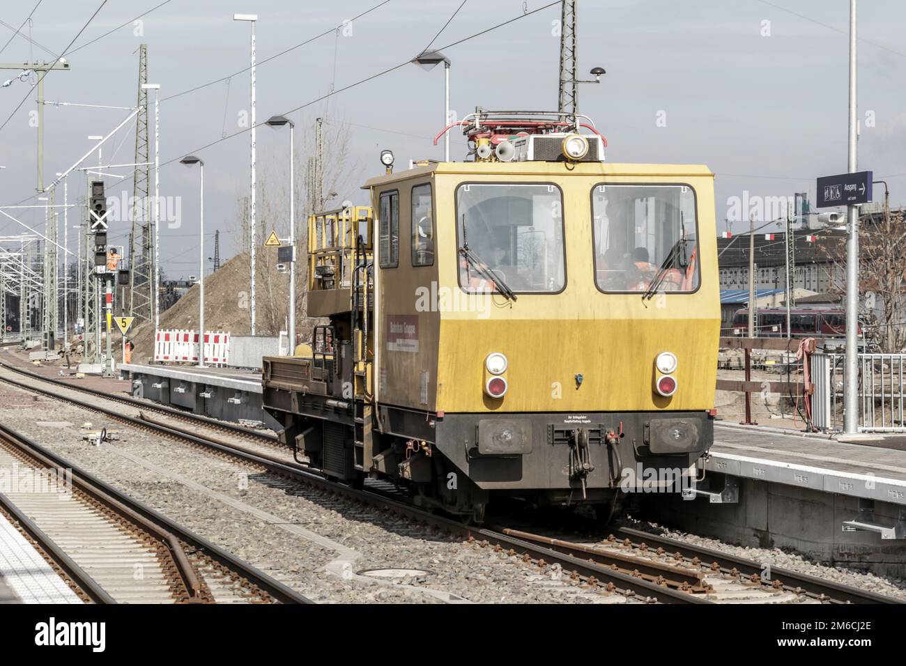 Ampliamento del raccordo ferroviario Magdeburg Foto Stock