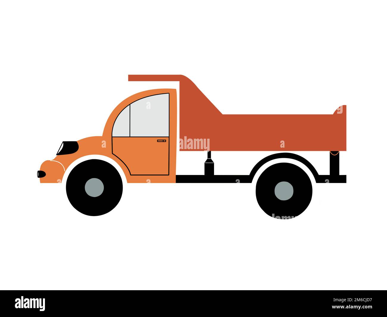 Silhouette colorata del cargo su sfondo bianco Foto Stock