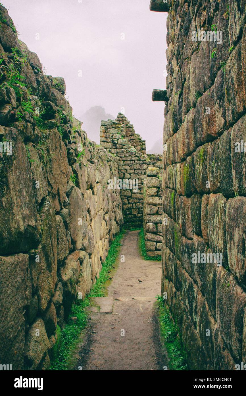 Corridoio storico in pietra. Foto Stock