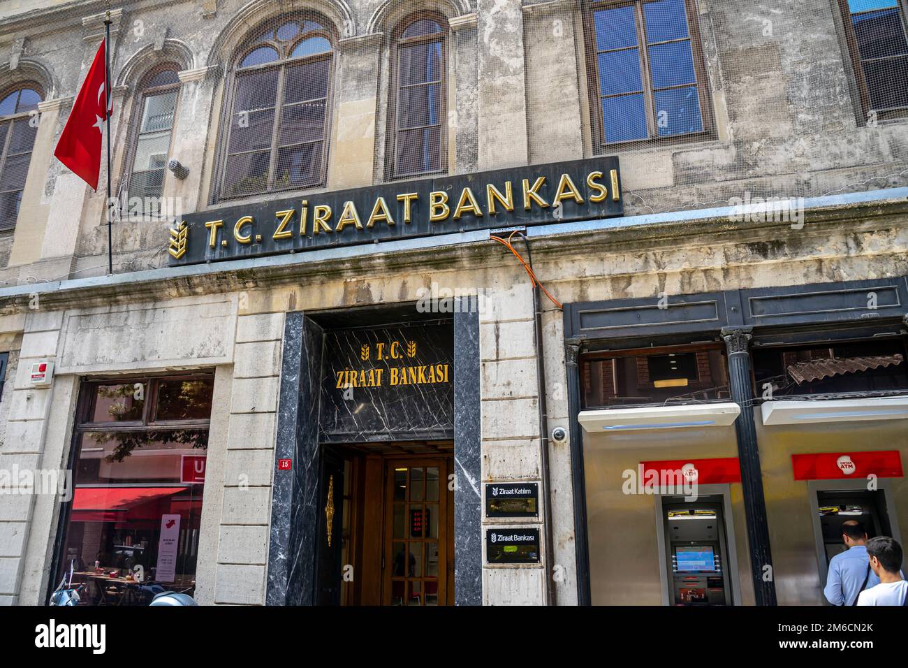 Banche storiche in Turchia. Ziraat Bankası Bahçekapı/ - stambul Şubesi Foto Stock