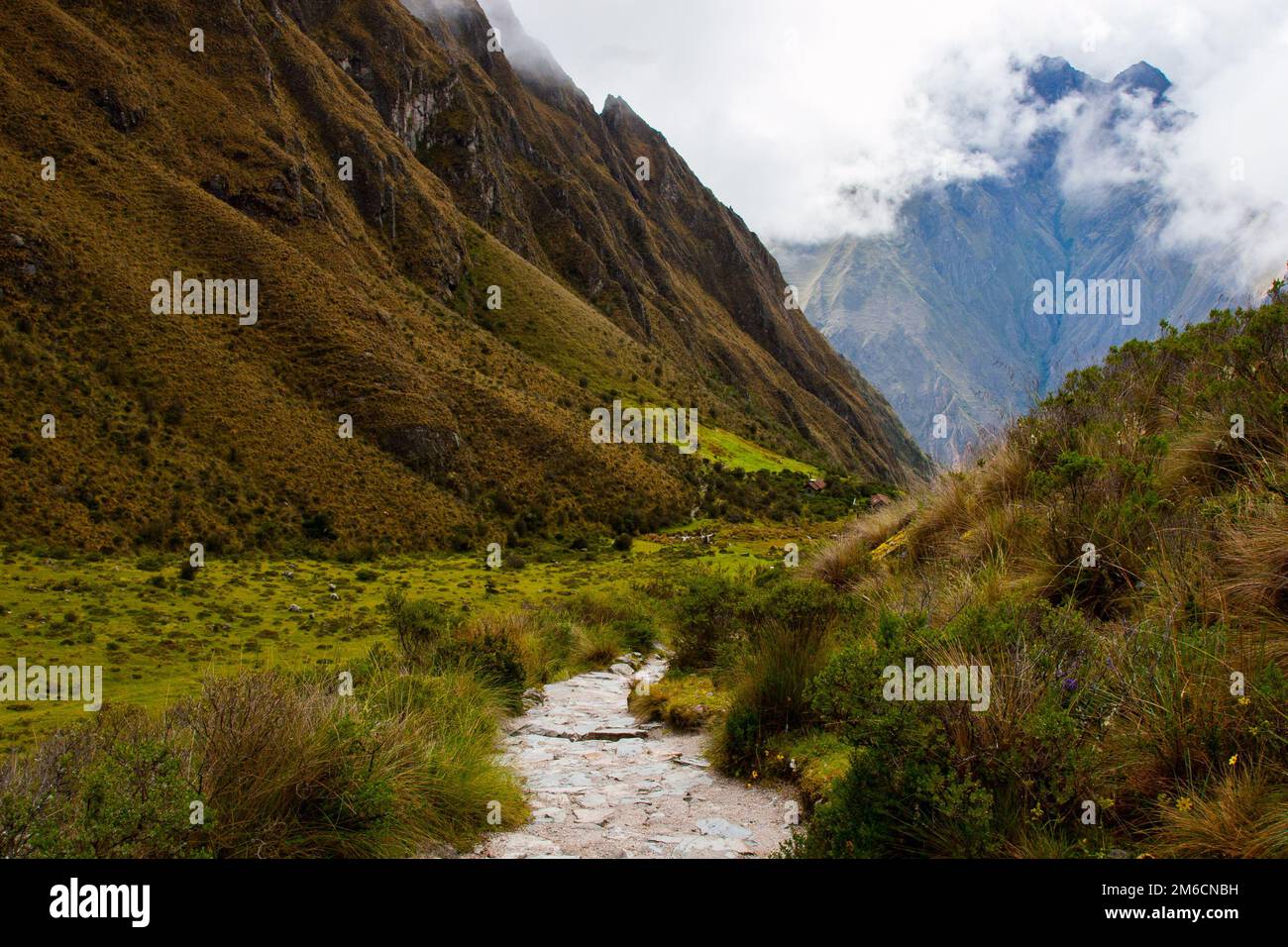 Inca Trail escursione a Machu Picchu. Il Perù. Sud America. N. persone. Foto Stock