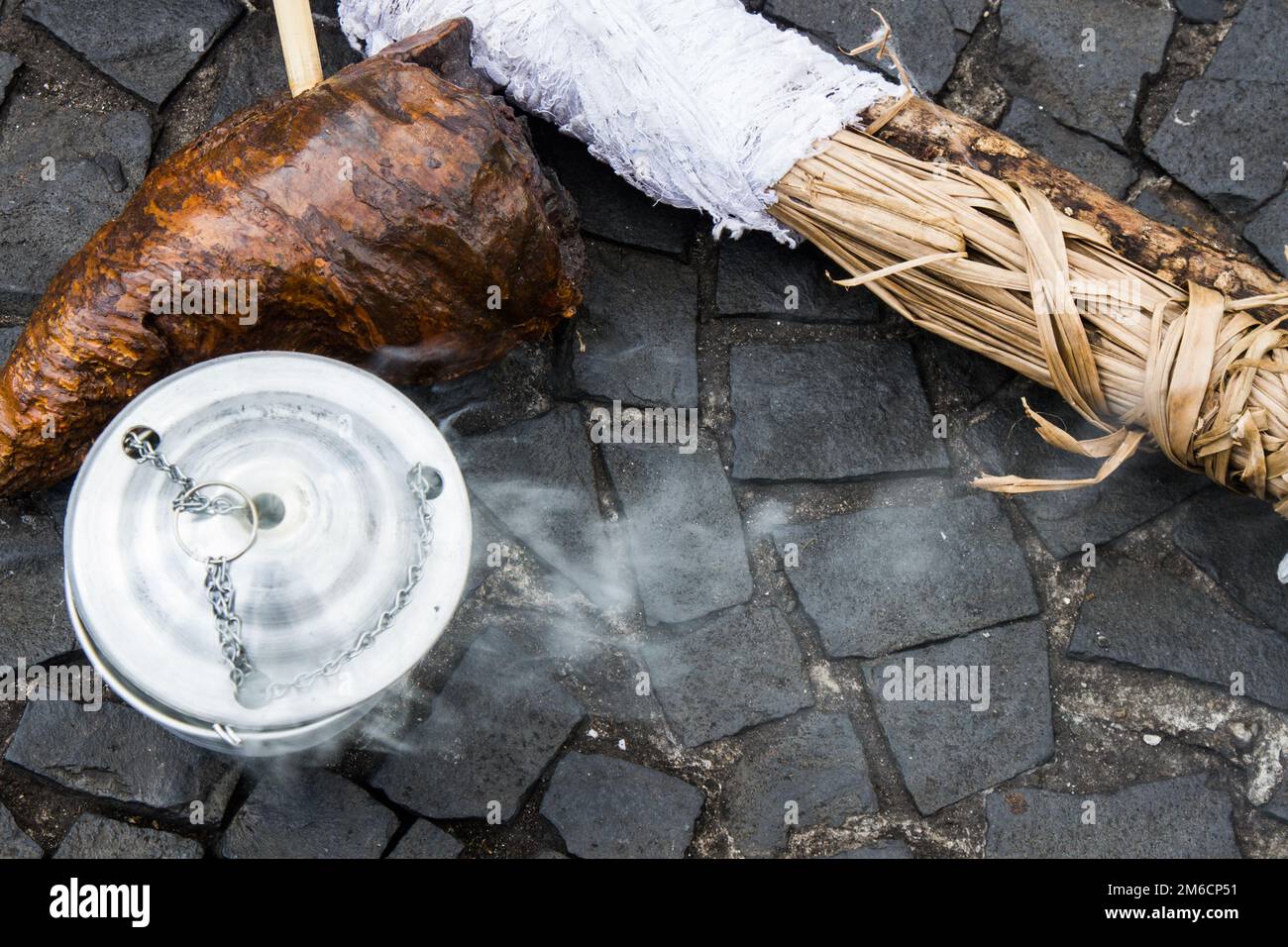 Oggetti Candomble per strada. Foto Stock