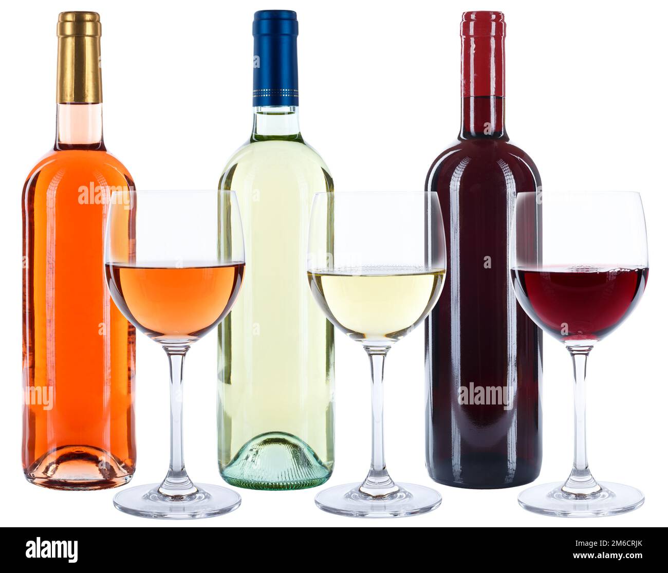 Bottiglie vino vetro vino bottiglie vino vetro vino vino vino rosso vino bianco senza alcool rosa Foto Stock